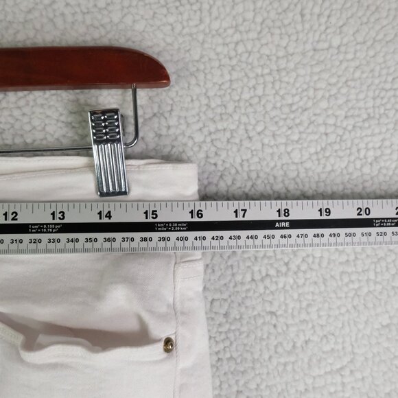 Frame Jeans Womens 32 White Le High Straight Blanc Cropped Stretch - Picture 5 of 12